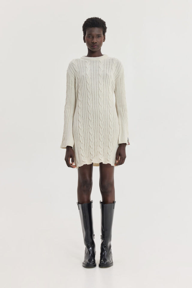 ALUDRA KNITTED DRESS BEIGE