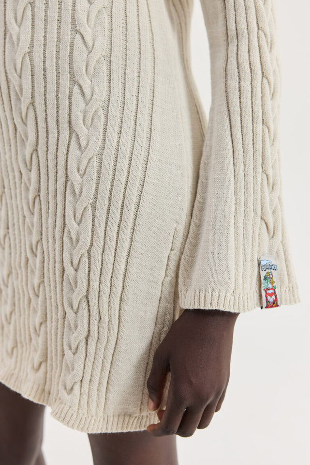 ALUDRA KNITTED DRESS BEIGE