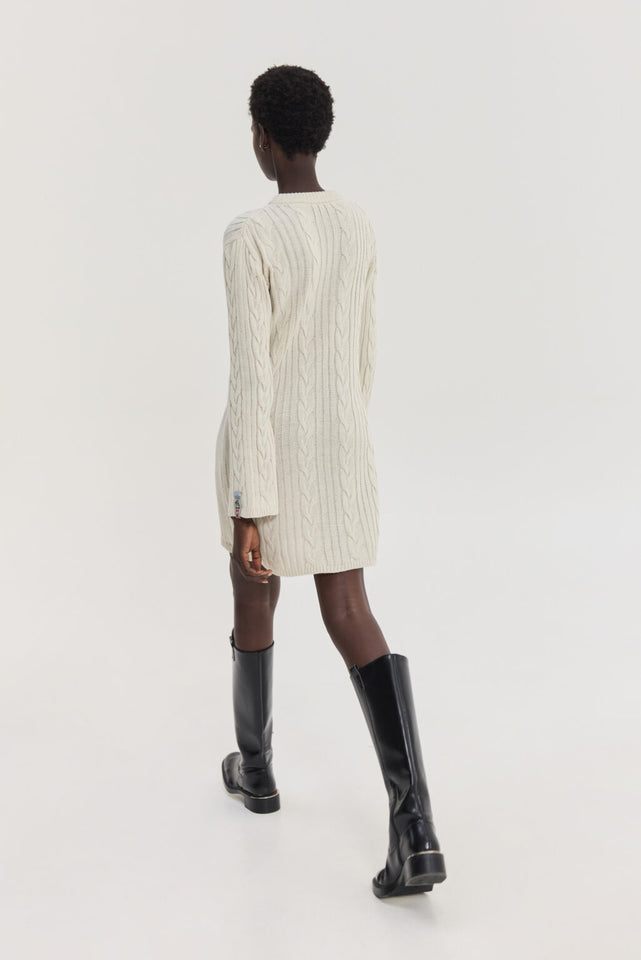 ALUDRA KNITTED DRESS BEIGE