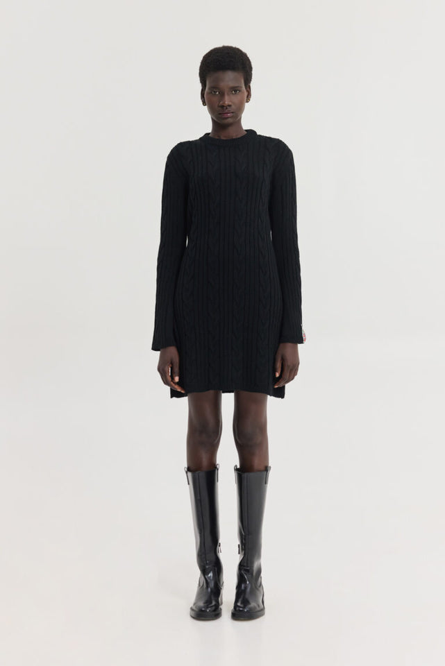 ALUDRA KNITTED DRESS BLACK