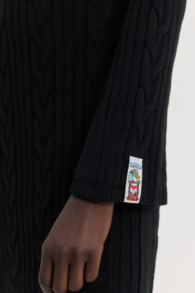 ALUDRA KNITTED DRESS BLACK