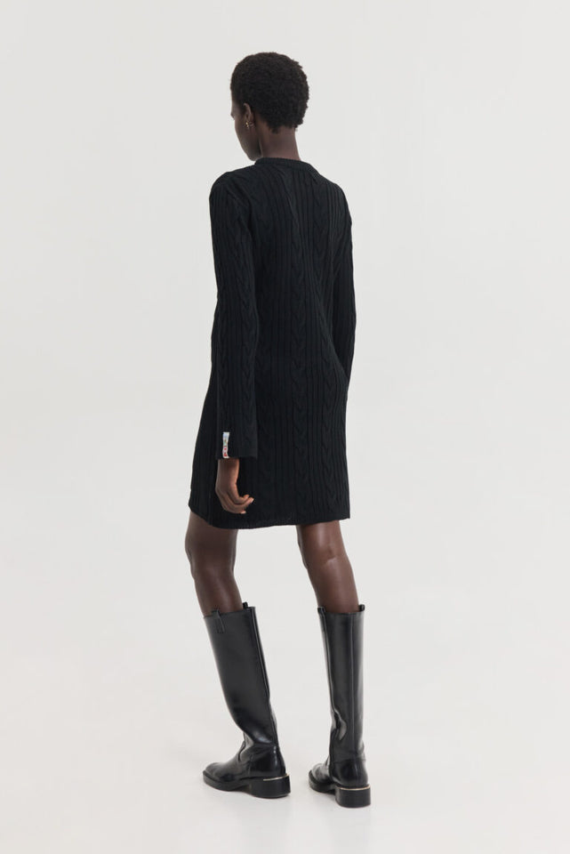 ALUDRA KNITTED DRESS BLACK