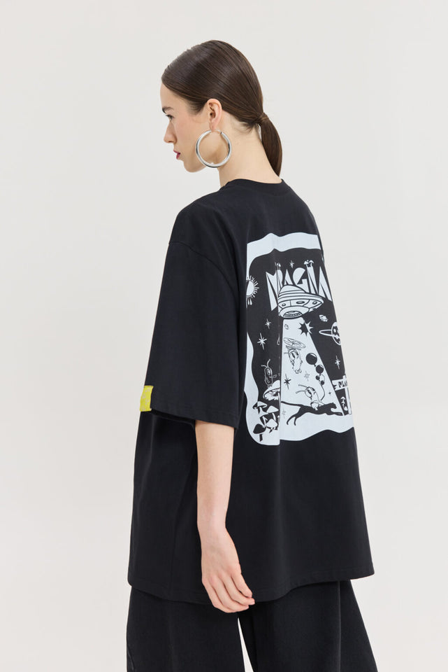 CHEETAH BLACK T-SHIRT SPACE