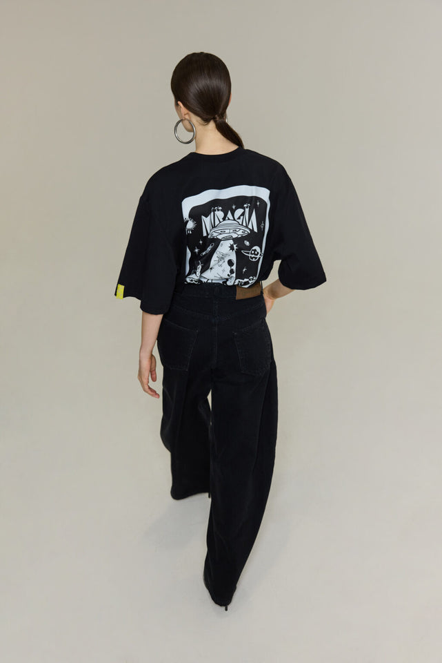 CHEETAH BLACK T-SHIRT SPACE