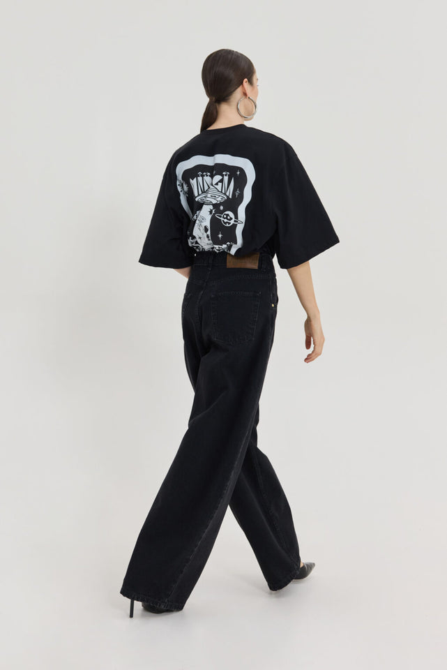 CHEETAH BLACK T-SHIRT SPACE