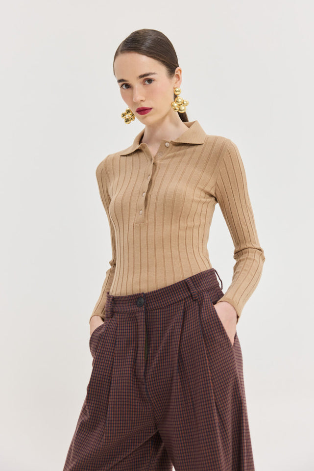 SPECTER KNITTED TOP BEIGE