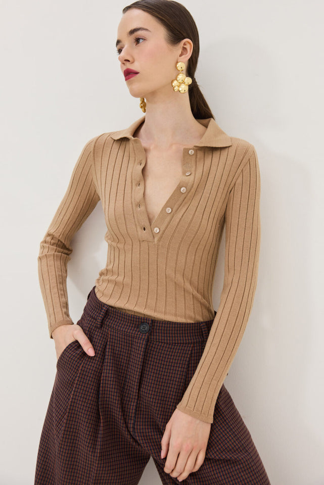 SPECTER KNITTED TOP BEIGE