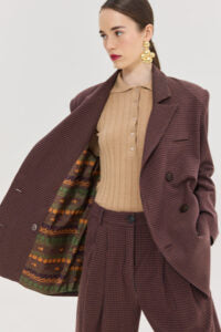 NAIROBI BLAZER ORANGE PLAID