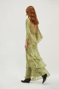 BARI DRESS GOLD GREEN