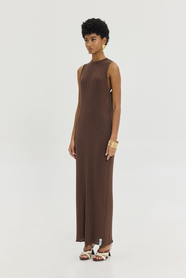 MOANA DRESS BROWN