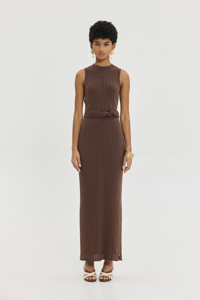 MOANA DRESS BROWN