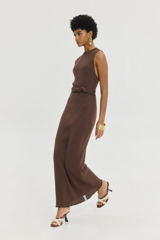 MOANA DRESS BROWN