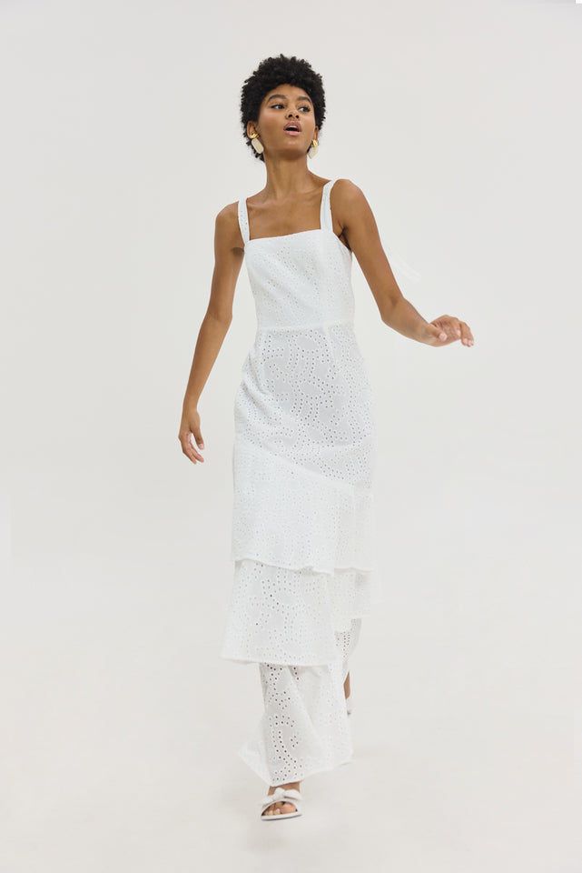 ANTINOR DRESS WHITE