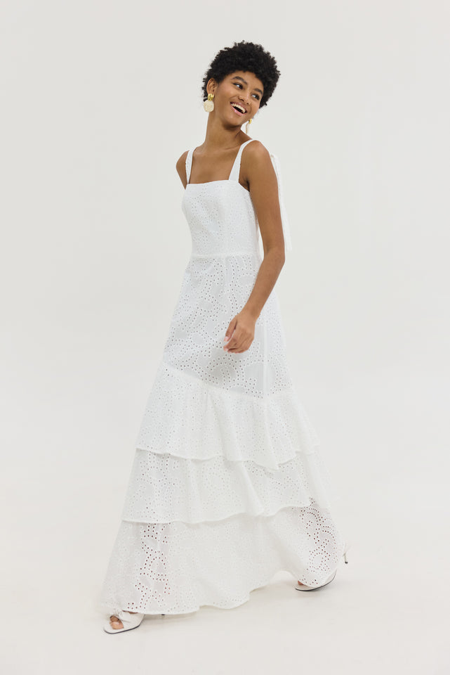 ANTINOR DRESS WHITE