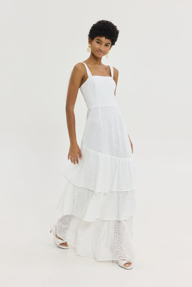ANTINOR DRESS WHITE