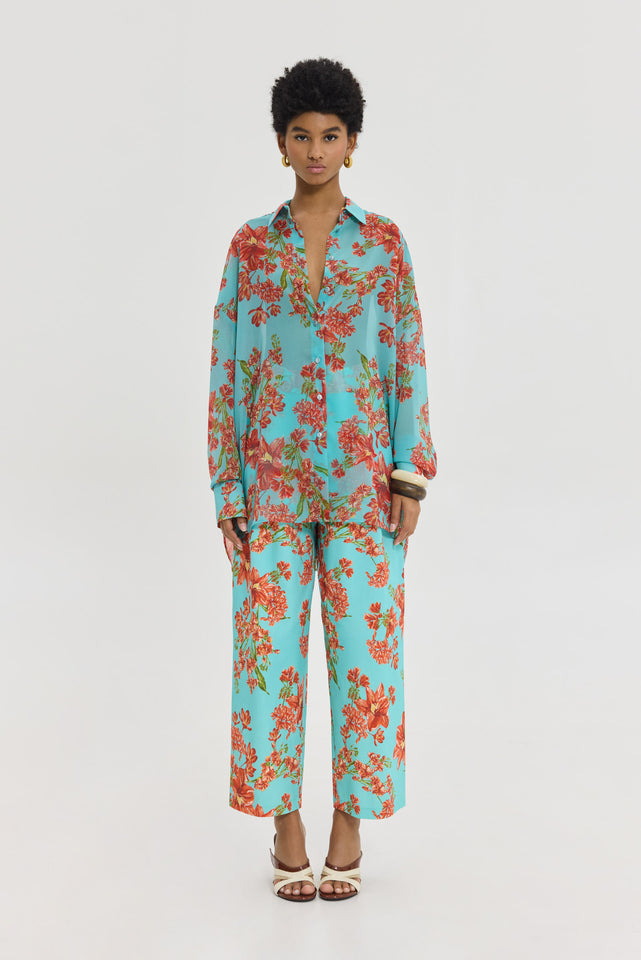 HEATHER SHIRT CRAYON AQUA