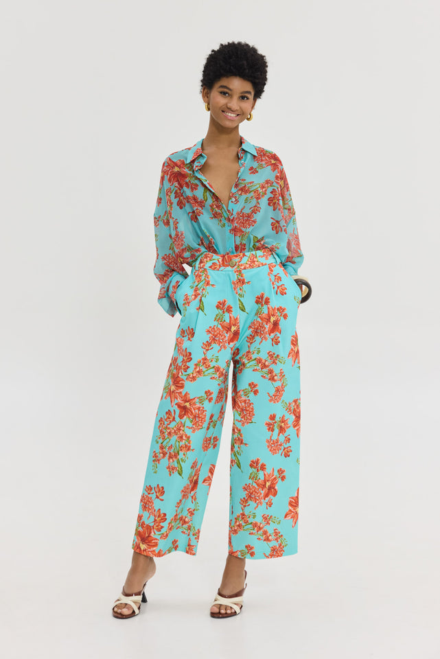 HEATHER SHIRT CRAYON AQUA