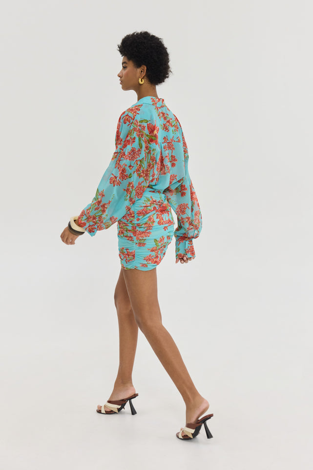 HEATHER SHIRT CRAYON AQUA