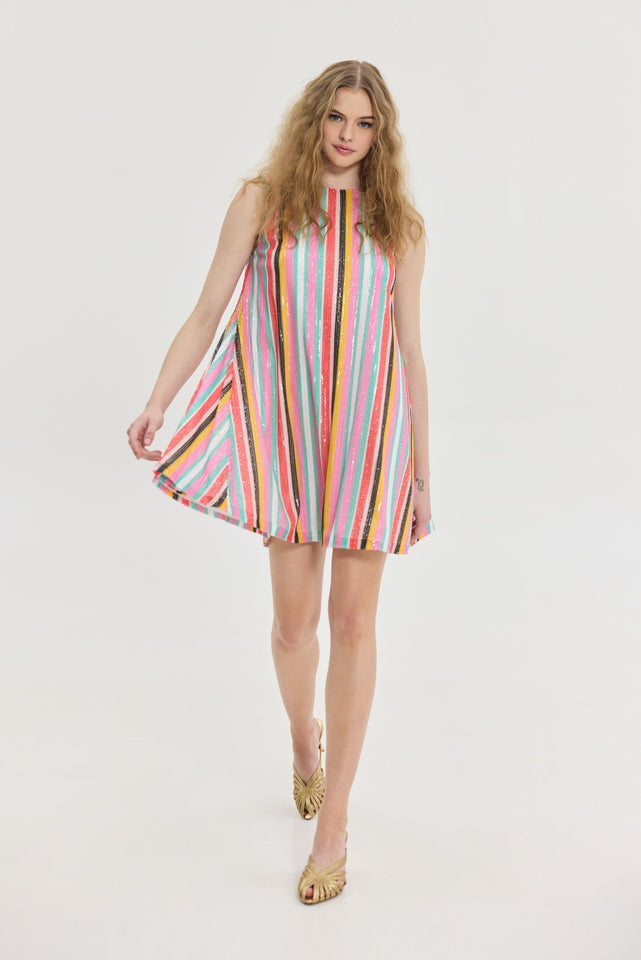 COLIN DRESS STRIPES