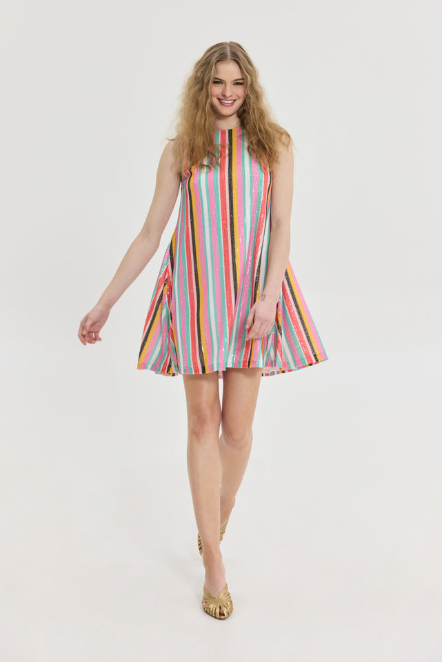COLIN DRESS STRIPES