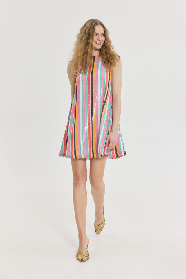 COLIN DRESS STRIPES
