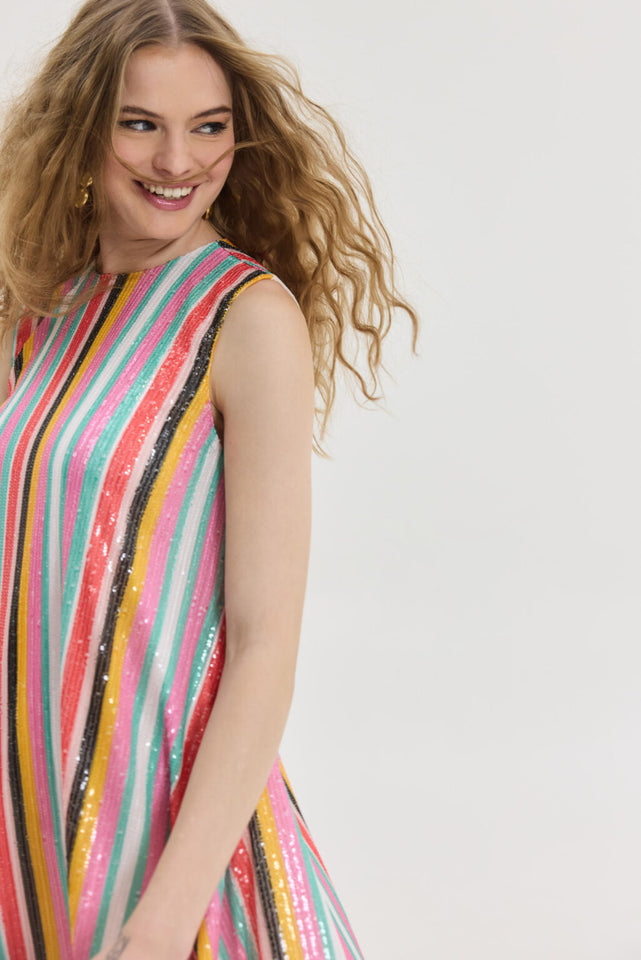 COLIN DRESS STRIPES