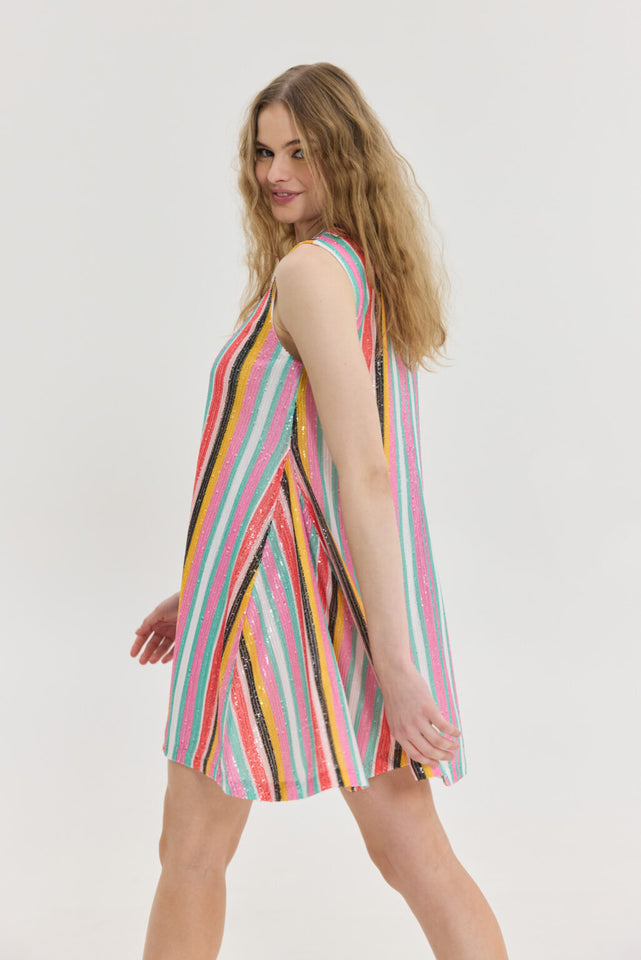 COLIN DRESS STRIPES