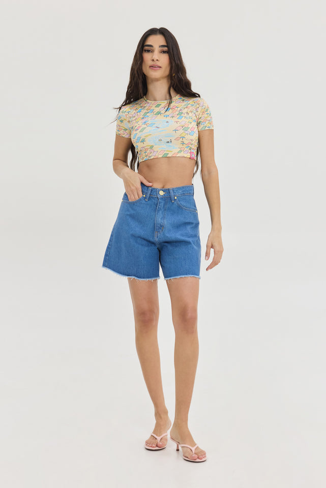LILA SHORTS REIN BLUE