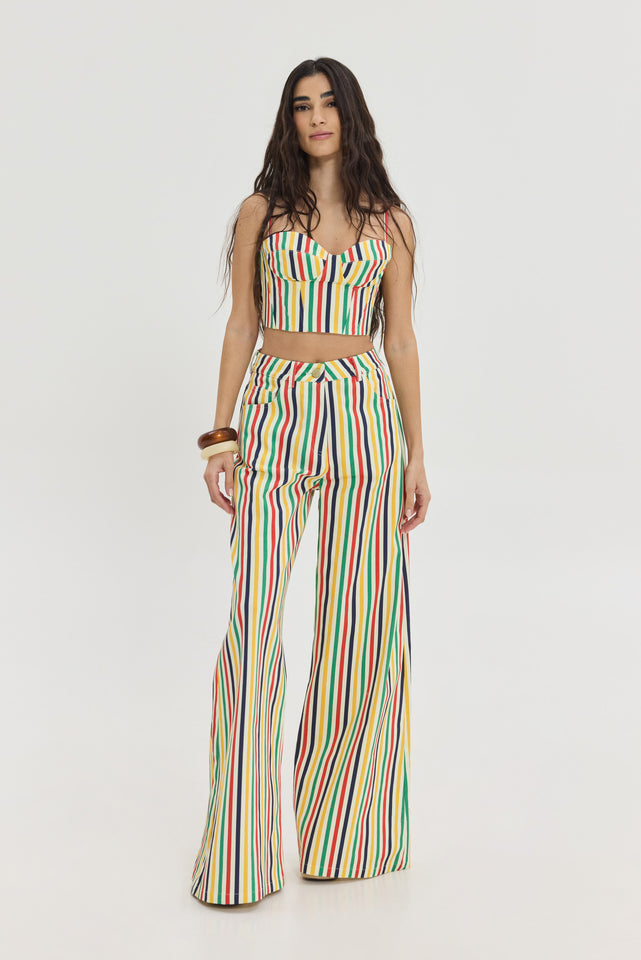 SALEM DENIM PANTS MULTICOLOR STRIPES