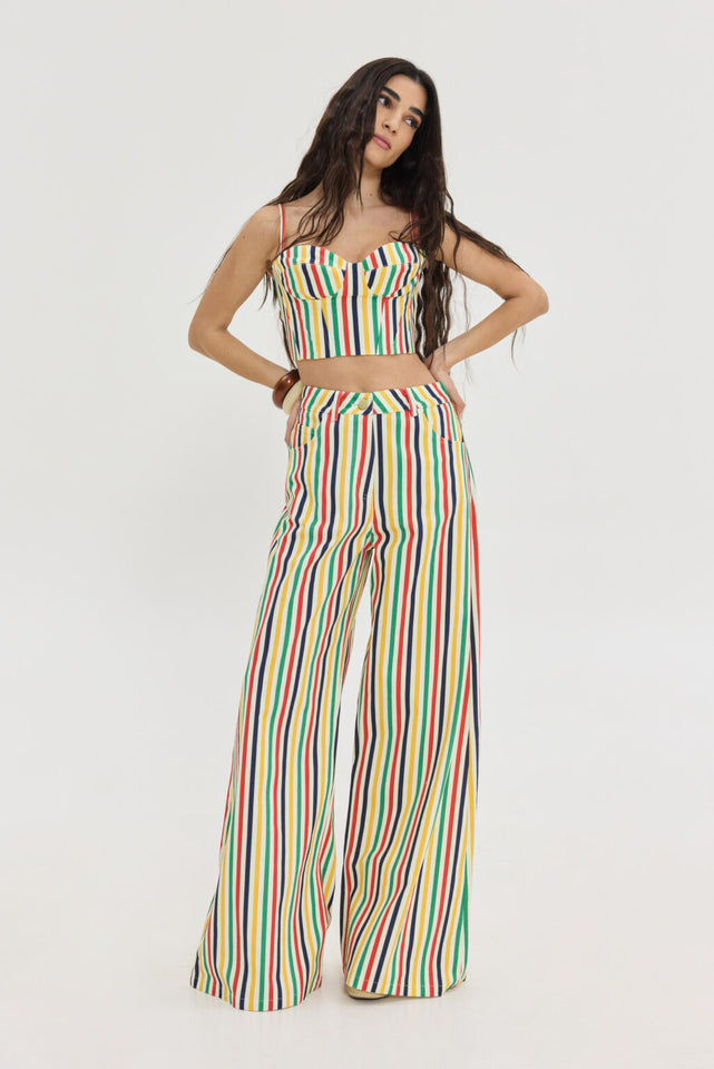 SALEM DENIM PANTS MULTICOLOR STRIPES