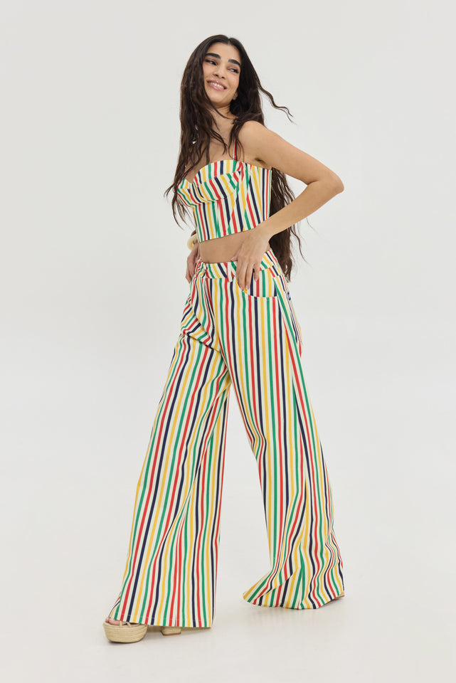 SALEM DENIM PANTS MULTICOLOR STRIPES