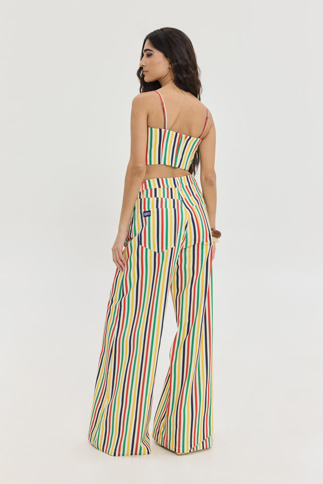 SALEM DENIM PANTS MULTICOLOR STRIPES