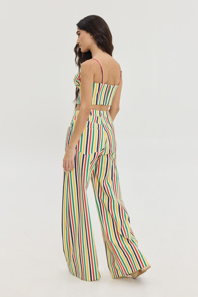 SALEM DENIM PANTS MULTICOLOR STRIPES