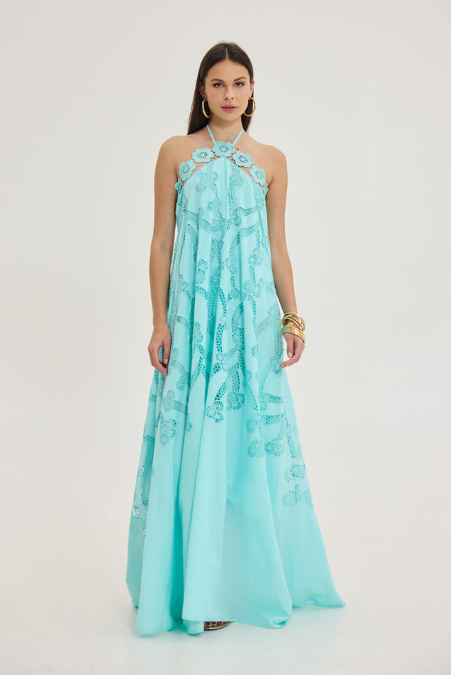 BLOOM DRESS AQUA