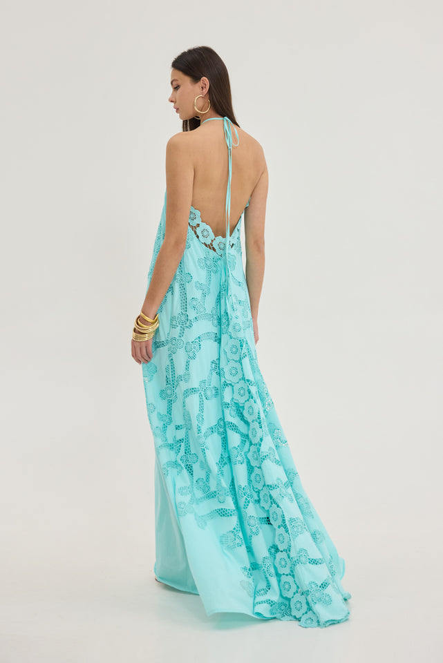 BLOOM DRESS AQUA