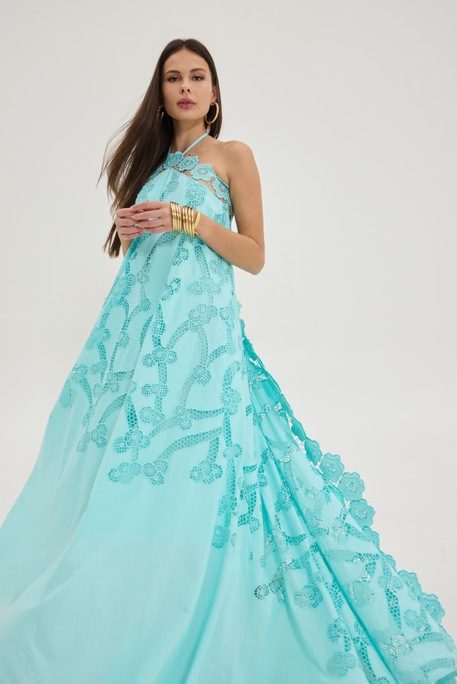 BLOOM DRESS AQUA