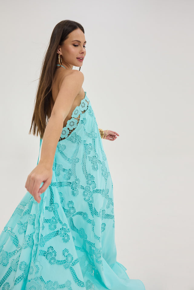 BLOOM DRESS AQUA