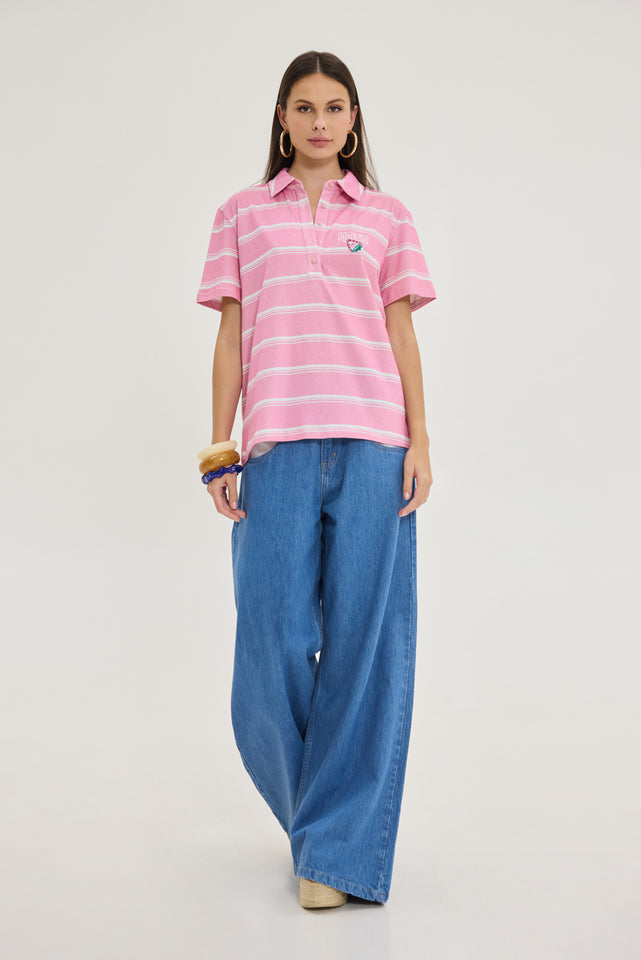 DOLLY T-SHIRT PINK STRIPES