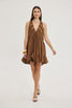 GABRIELLA DRESS BROWN
