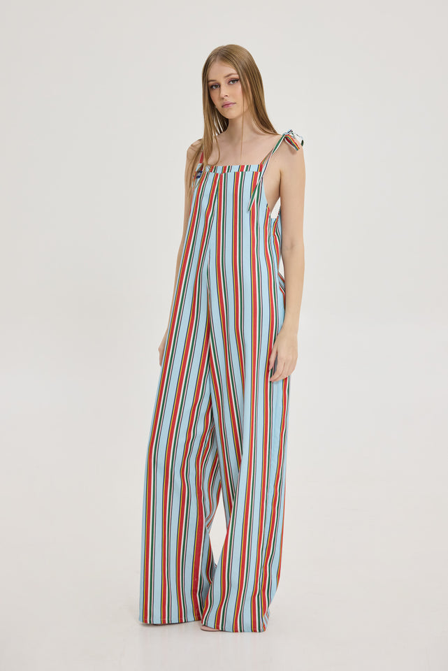 MICAELA JUMPSUIT LIGHT BLUE STRIPES