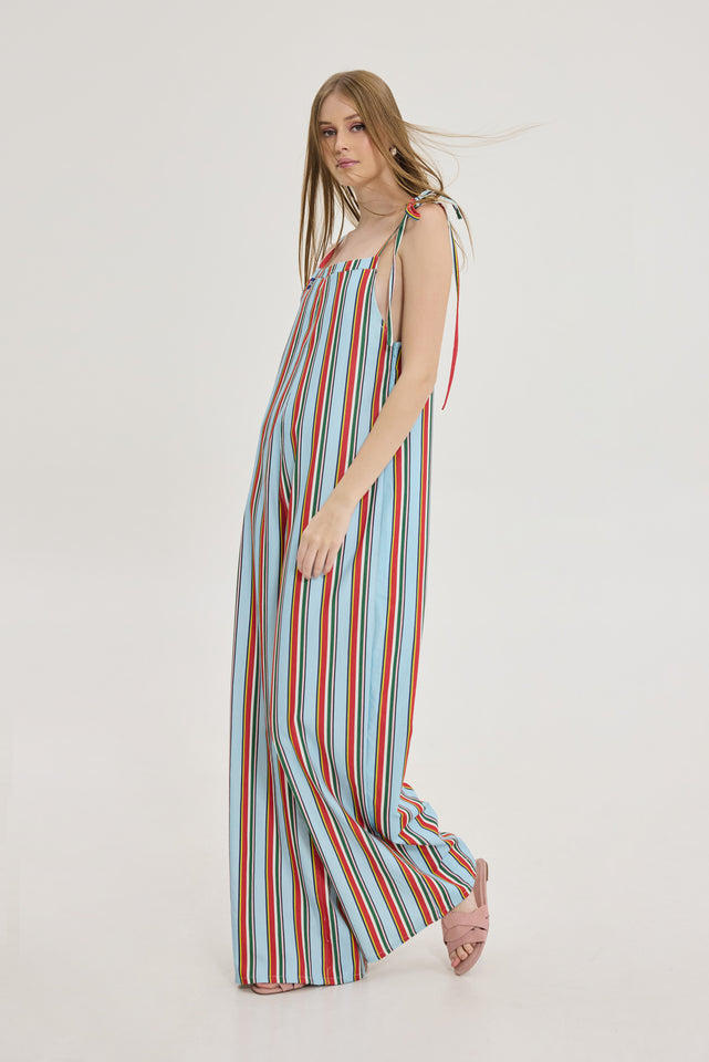 MICAELA JUMPSUIT LIGHT BLUE STRIPES