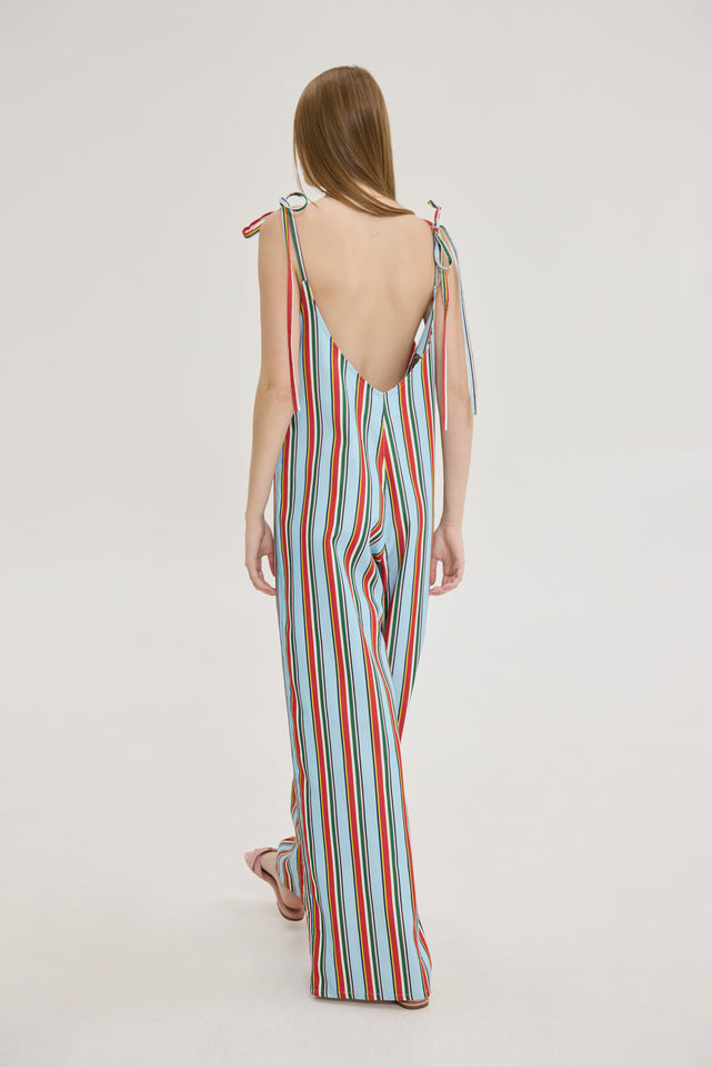 MICAELA JUMPSUIT LIGHT BLUE STRIPES