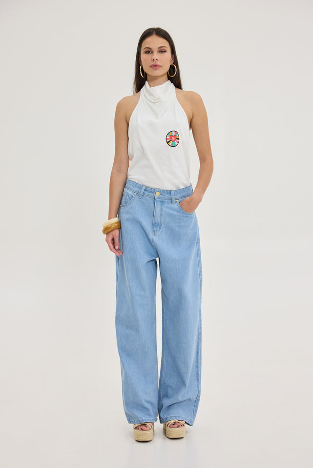 BAFALO DENIM PANTS LIGHT BLUE