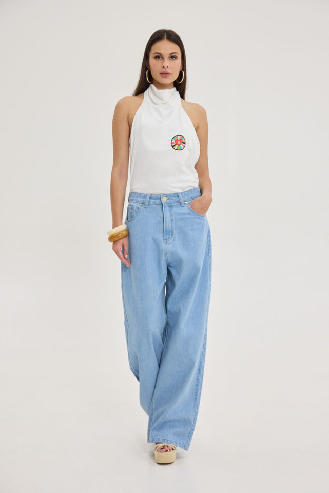 BAFALO DENIM PANTS LIGHT BLUE