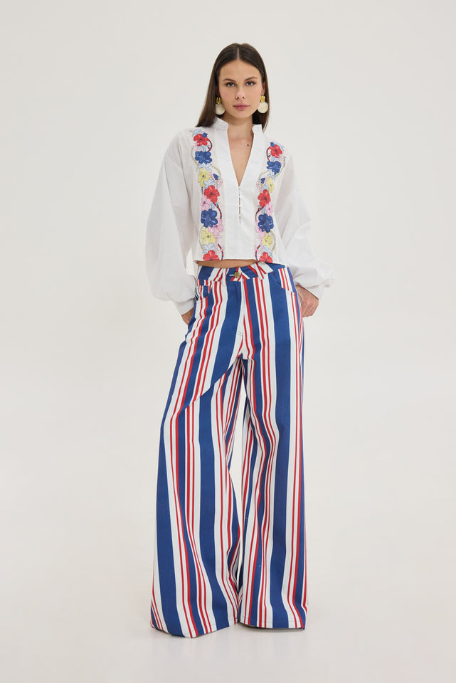 SALEM DENIM PANTS NAUTICA STRIPES
