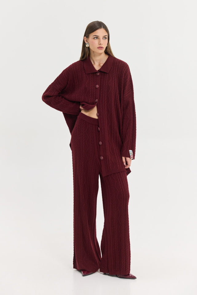 OLIVIA CARDIGAN BORDEAUX