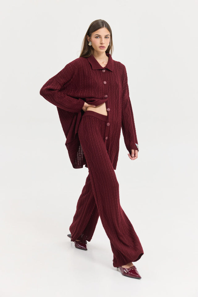 OLIVIA CARDIGAN BORDEAUX