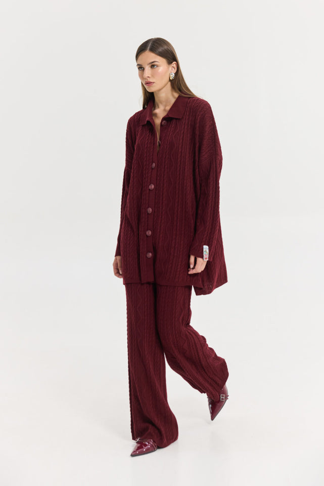 OLIVIA CARDIGAN BORDEAUX