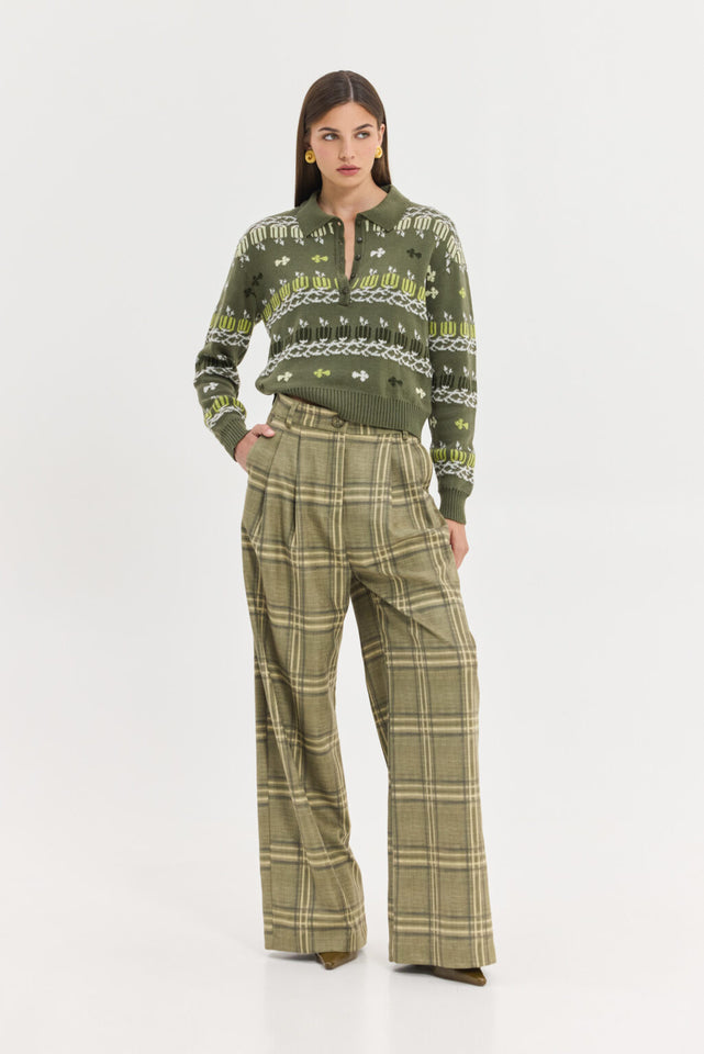 CHAMELEON PANTS OLIVE PLAID