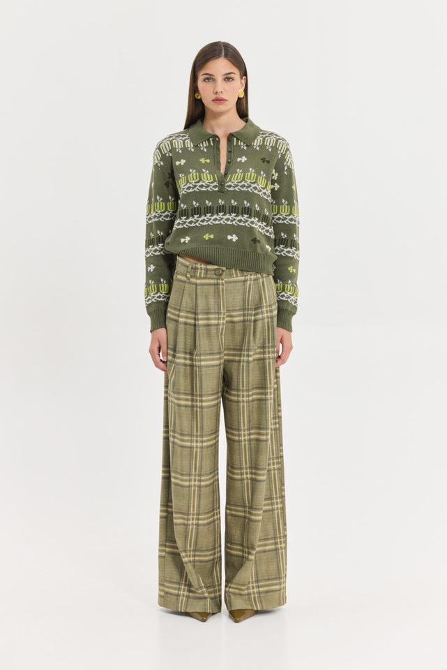 CHAMELEON PANTS OLIVE PLAID
